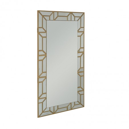 Floor Mirror in MDF Silver Finish W90x H180 cm JC-MN215