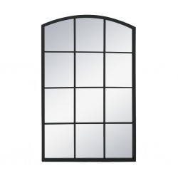 Wall Mirror in Metal Silver Finish W80xH120 cm