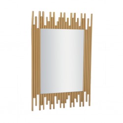 Wall Mirror in Metal Silver Finish L80xW120 cm JC-MN308