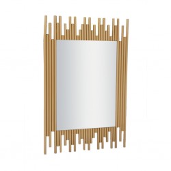 Wall Mirror in Metal Silver Finish W80xH120 cm