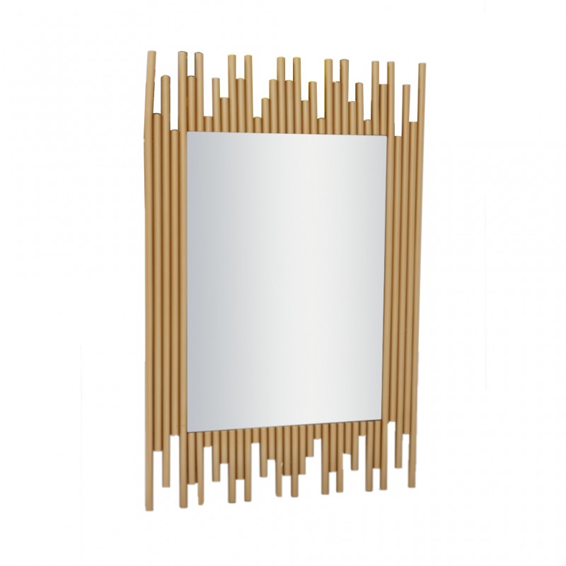 Wall Mirror in Metal Silver Finish W80xH120 cm