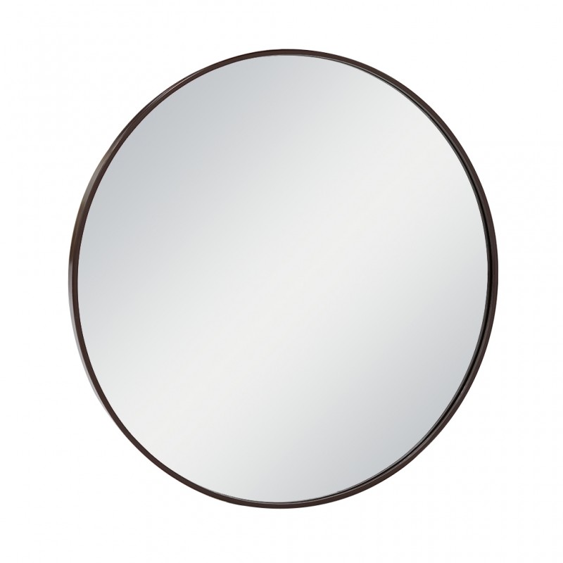 Wall Mirror in Metal Silver Finish Diameter 90 cm JC-MN309