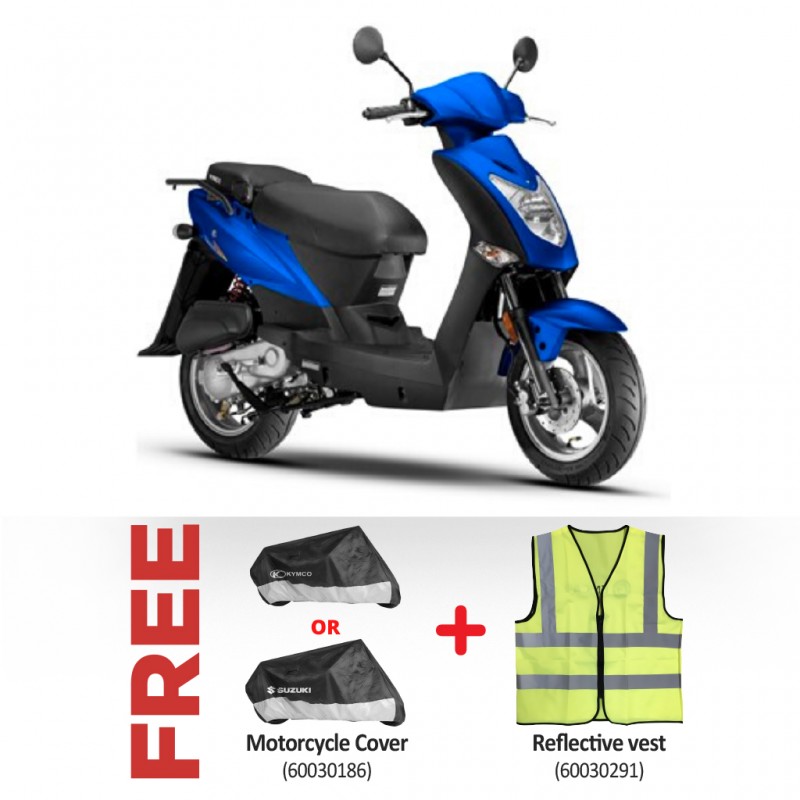 Kymco Agility 50 Blue Scooter & Free Motorcycle Cover + Reflective vest