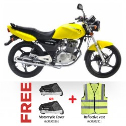 Suzuki EN125-2a 124cc Yellow Motorbike & Free Motorcycle Cover + Reflective vest