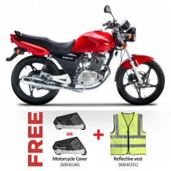Suzuki En125-2a Red 124cc Motorbike & Free Motorcycle Cover + Reflective vest