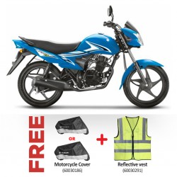 Suzuki GE110DDA Hayate EP Blue Motorbike & Free Motorcycle Cover + Reflective vest