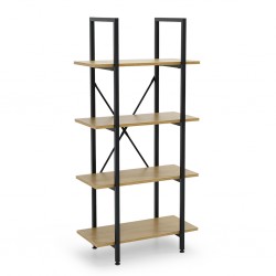 Greta Shelving Unit 4 Tiers Particle Board & Metal