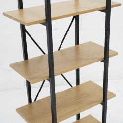 Greta Shelving Unit 4 Tiers Particle Board & Metal