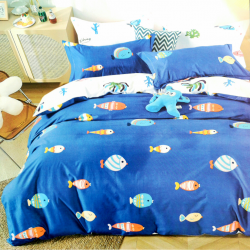 Flat Sheet+1 Pillow 160x230 cm A080 Little Fish Legend