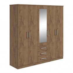 Milano Wardrobe 5 Doors Carvalho Soft P. Board