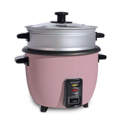 Sharp KS-H108G-P3 1L 2YW Pink Rice Cooker With Steamer & Glass Lid "O"