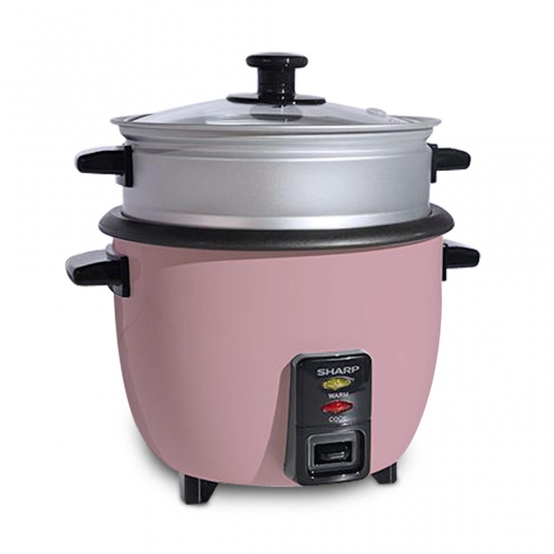 Sharp KS-H108G-P3 1L 2YW Pink Rice Cooker With Steamer & Glass Lid "O" Sharp KS-H108G-P3 1L 2YW Pink Rice Cooker With Steamer & Glass Lid "O"