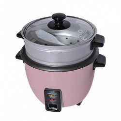 Sharp KS-H108G-P3 1L 2YW Pink Rice Cooker With Steamer & Glass Lid "O"