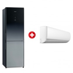Hitachi R-B410PRU6X-GBK Refrigerator + Comfee COMAF-12CRDN1 Air Conditioner