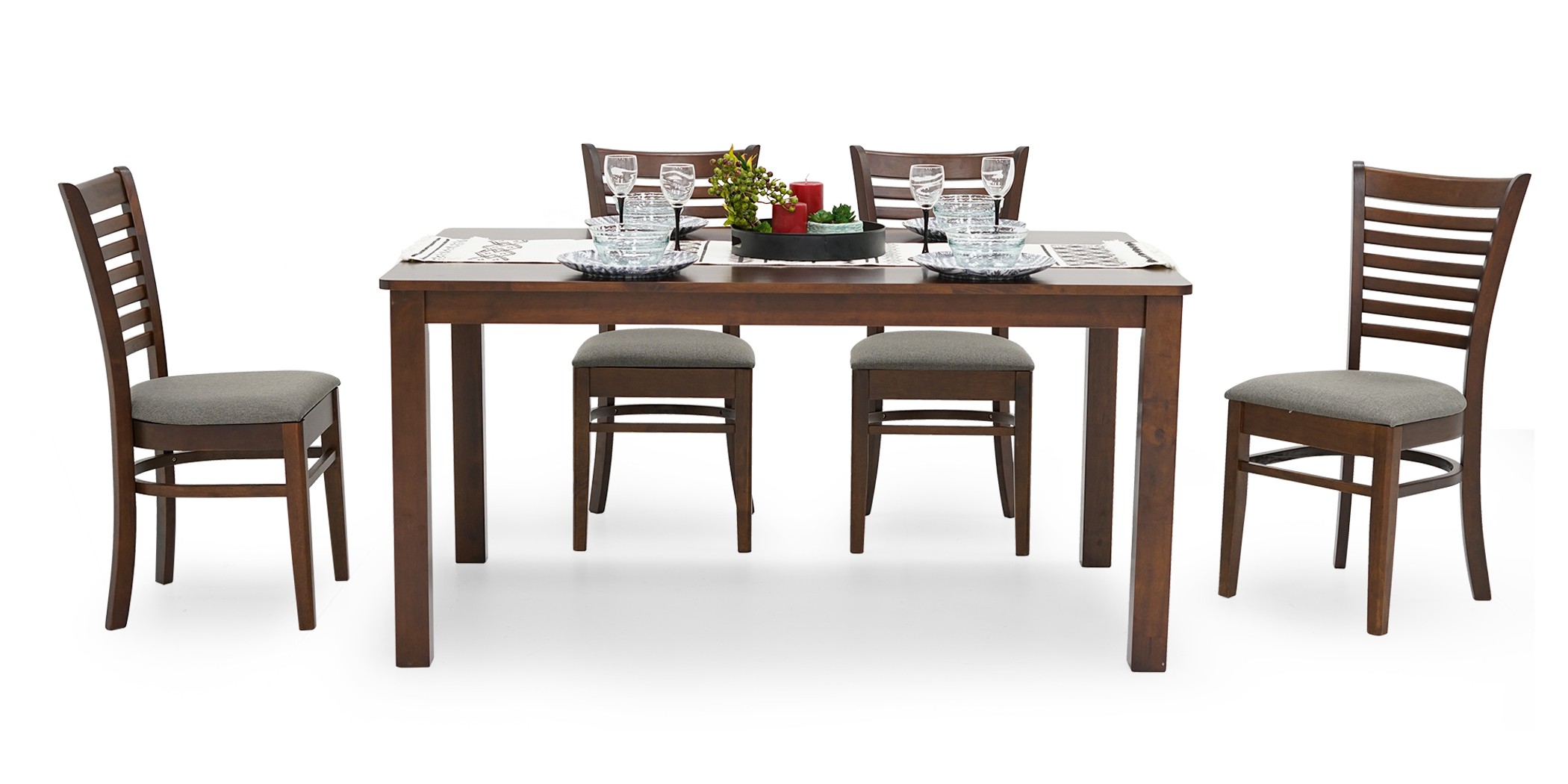 Leuven Dining Table and 6 Chairs Wenge Color