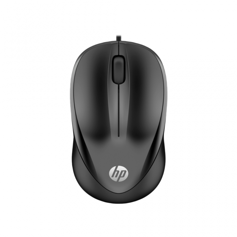 HP 1000 Wired Mouse, 1.5m cord, Black