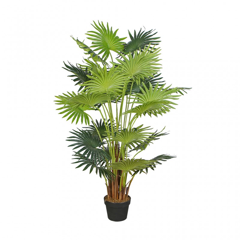 Small Fan Palm Tree Artificial 130cm P.Pot 7"