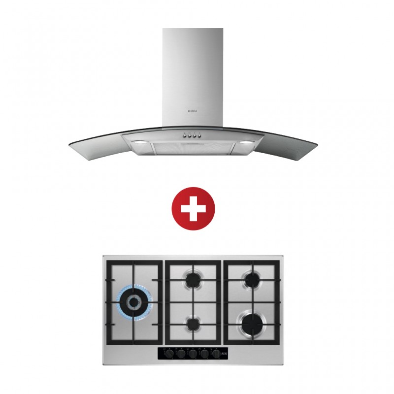 AEG HGB95520YM Built-in Hob Elica CIRCUS-IX/A/90 Cooker Hood