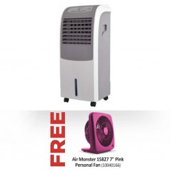 Concetto CAC160 16L Air Cooler With Remote & Free Air Monster 15827 7" Pink Personal Fan