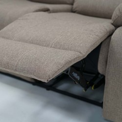 Tavana 3 Seater Reclining Sofa Camel Fabric