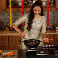 Wonderchef WON024 Caesar Aluminium 28cm Wok 5YW - 63151591 "O"