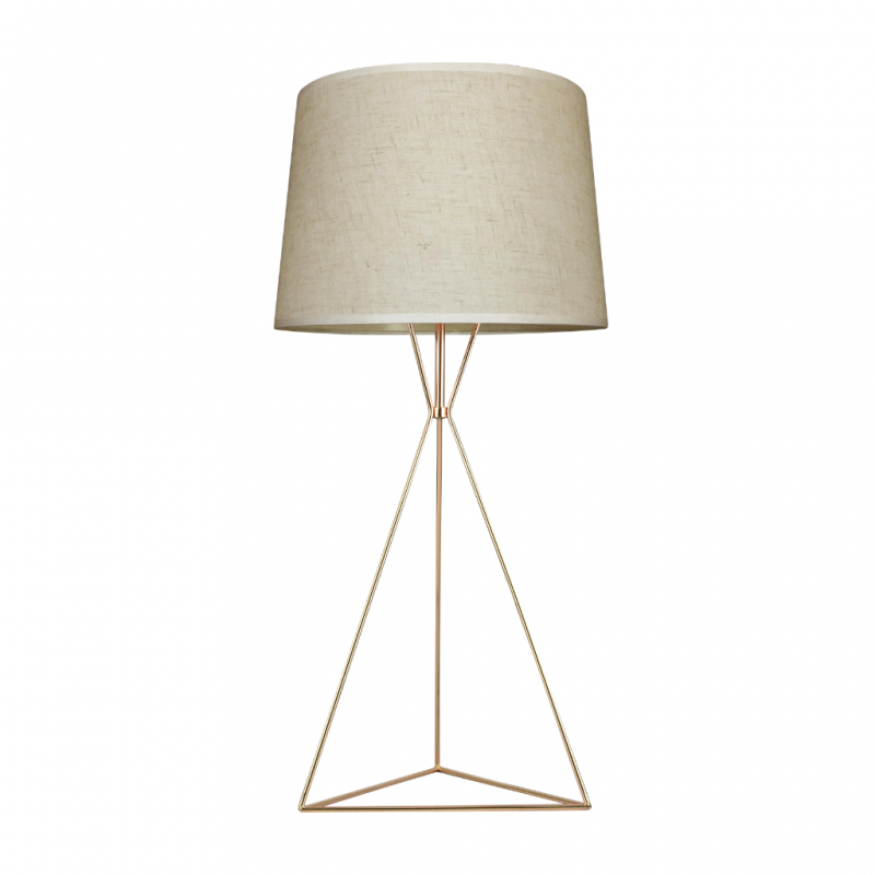 Table Lamp Metal Abajur Piramide Beige D25xH48 cm Table Lamp Metal Abajur Piramide Beige D25xH48 cm