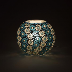 Mosaic Glass Lamp LIWT-KGV197 L.Blue/White