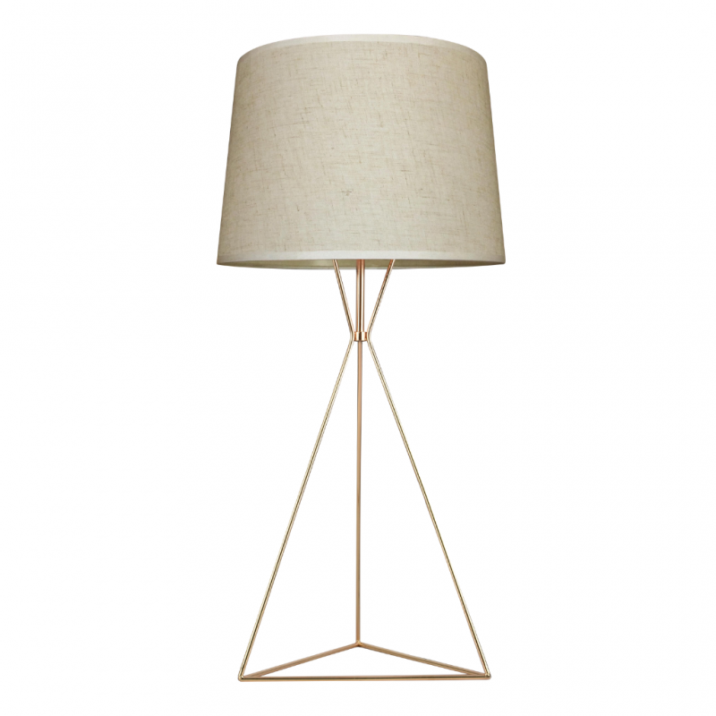 Table Lamp Metal Beige D30xH64 cm