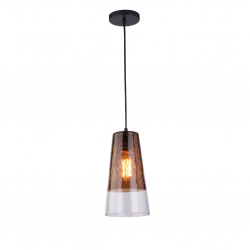 Pendant Lamp Metal & Glass Brown 243/1-Brown