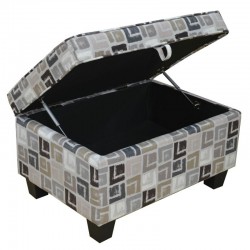 Alps Ottoman Quadrant Grey (FG) Colour Fabric