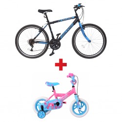 Raleigh Eclipse 26M-18 26'' Mens MTB + Raleigh Twinkle 12-19-12 Girls Bike