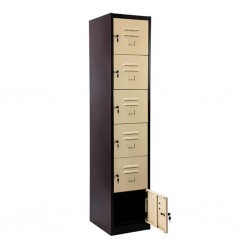 Locker Cabinet COULC6 Walnut 1 Compartment