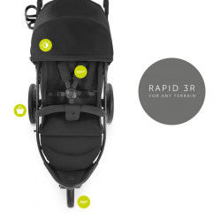 Stroller Rapid Black 3R- RAPID3RSROLLER