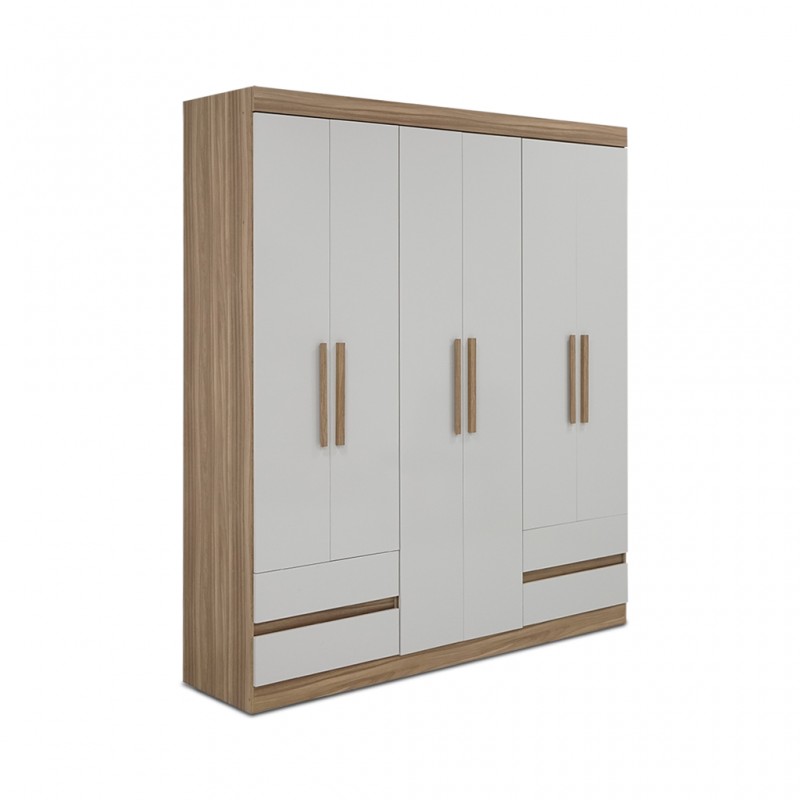 Zeus Wardrobe 6 Doors Carvalho Naturale P.Board Zeus Wardrobe 6 Doors Carvalho Naturale P.Board