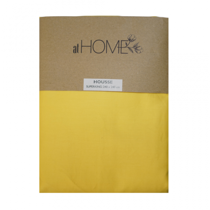 Fitted Sheet 200x200+20 cm Bright Yellow