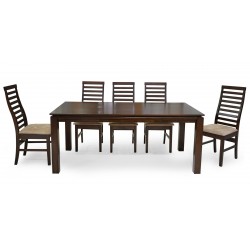 Legenda Table and 8 Chairs Rubberwood