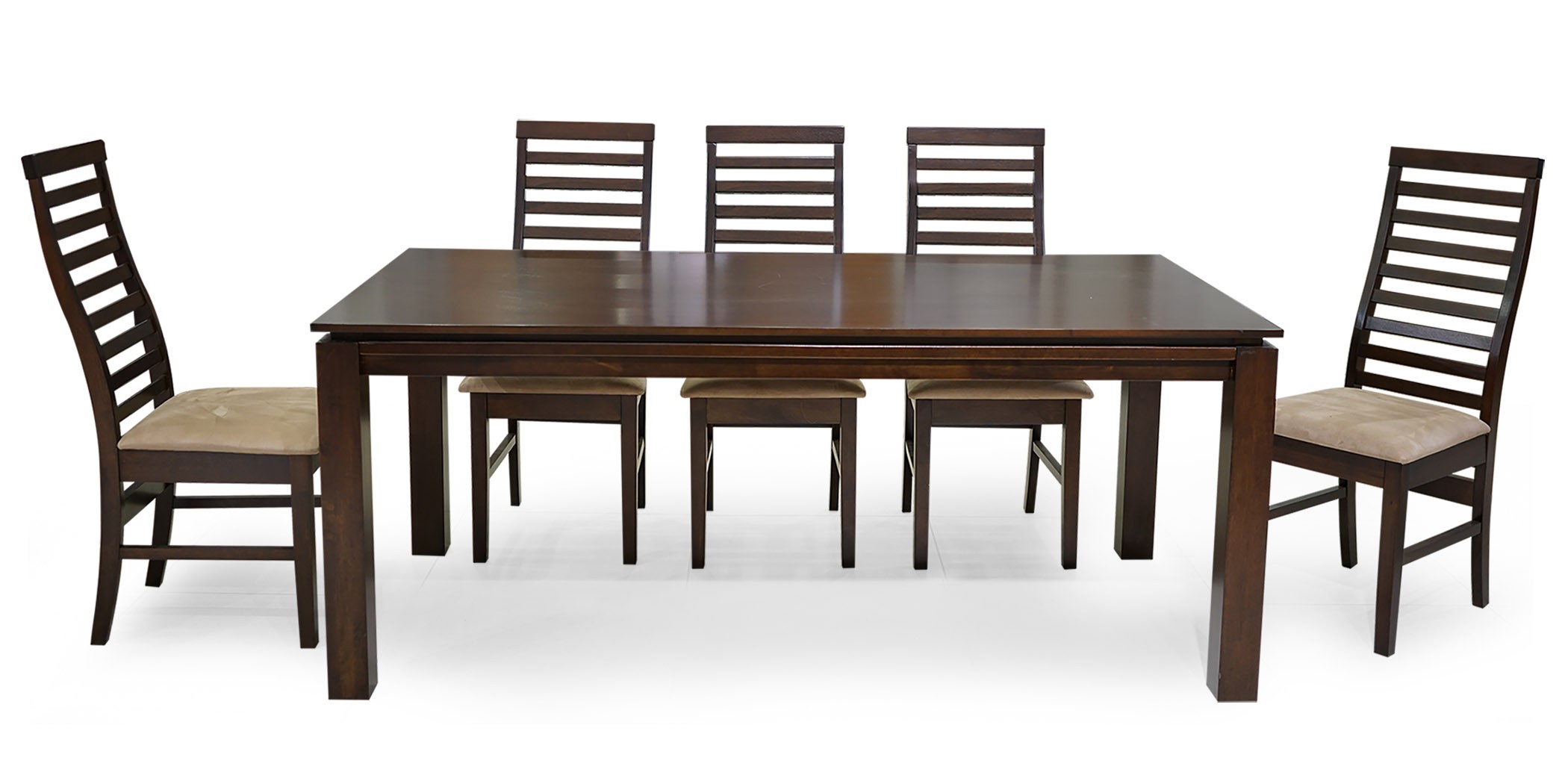 Legenda Table and 8 Chairs Rubberwood