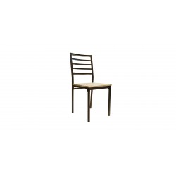 Agnesia Table and 4 Chairs in Metal Brown Color
