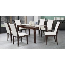 Ruby Table and 6 Chairs Black Cherry Rubberwood