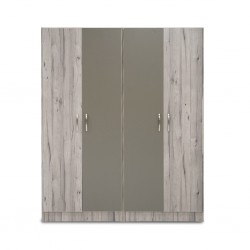 Deanston Wardrobe 4 Doors PB Florensa+Plain Zircon