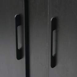 Travis Wardrobe 4 Doors MDF Black Matt