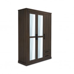 Los Angeles Wardrobe 3 Doors Imbuia Naturale
