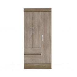 Wind Wardrobe 3 Doors Walnut/Vanilla Touch