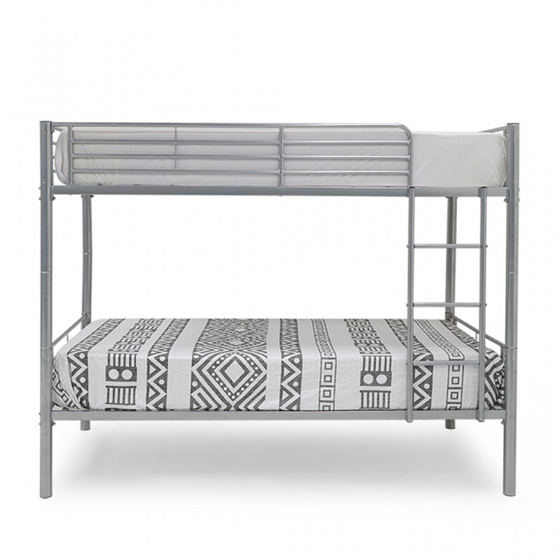 Lecia Bunk Bed 90x190 cm Metal Silver