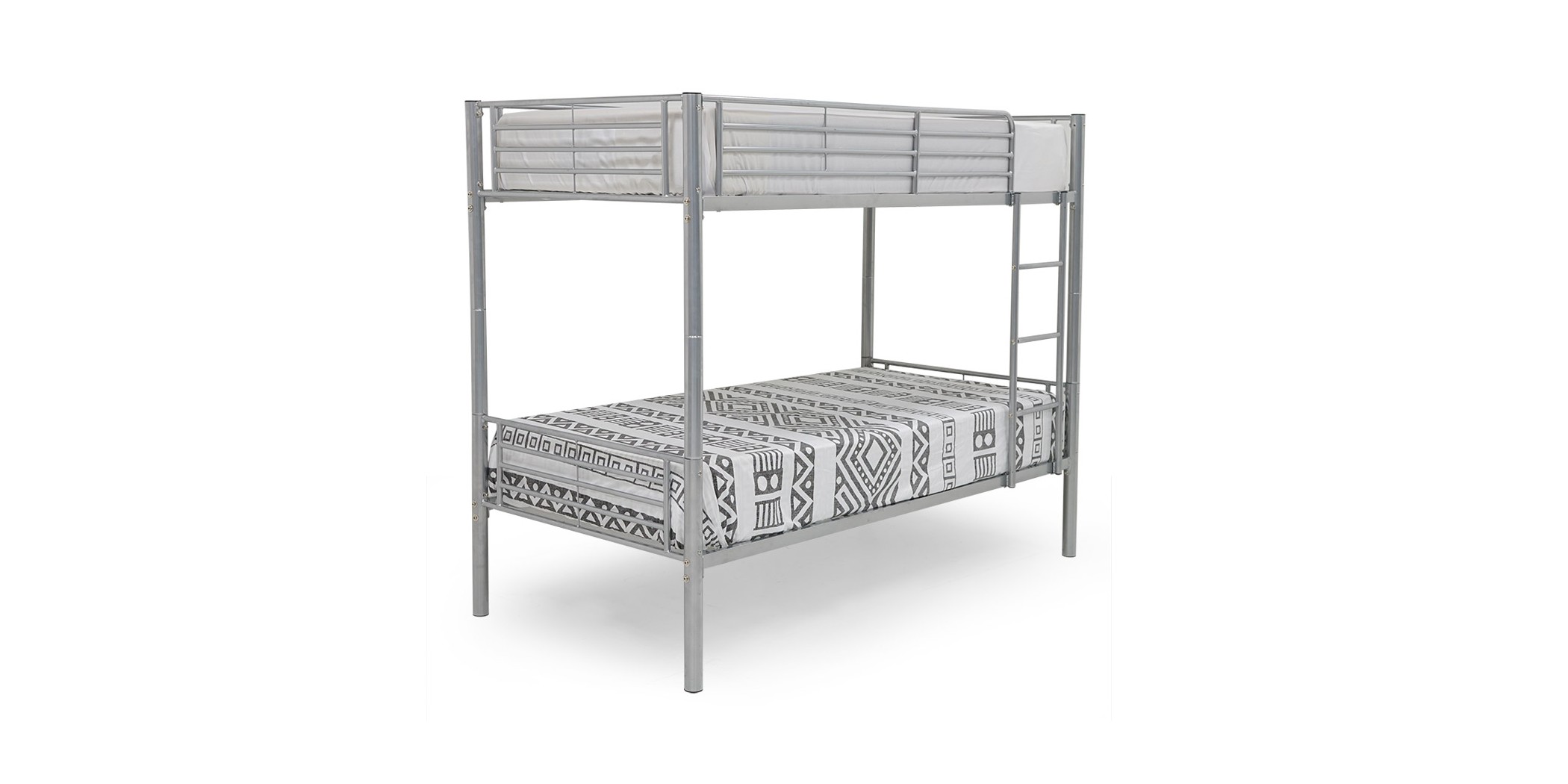 Lecia Bunk Bed 90x190 cm Metal Silver