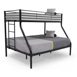 Mariana Double Decker Bed 90x190/140x190 cm Matt Black