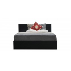 Travis Bed 150x190 cm MDF Black Matt