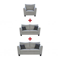 Alexis 3+2+1 Seater in Camel Col Fabrics