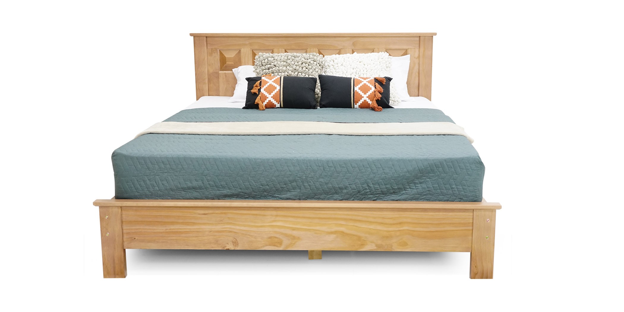 Sky Bed 160x200 cm Pine Wood Finish Oak