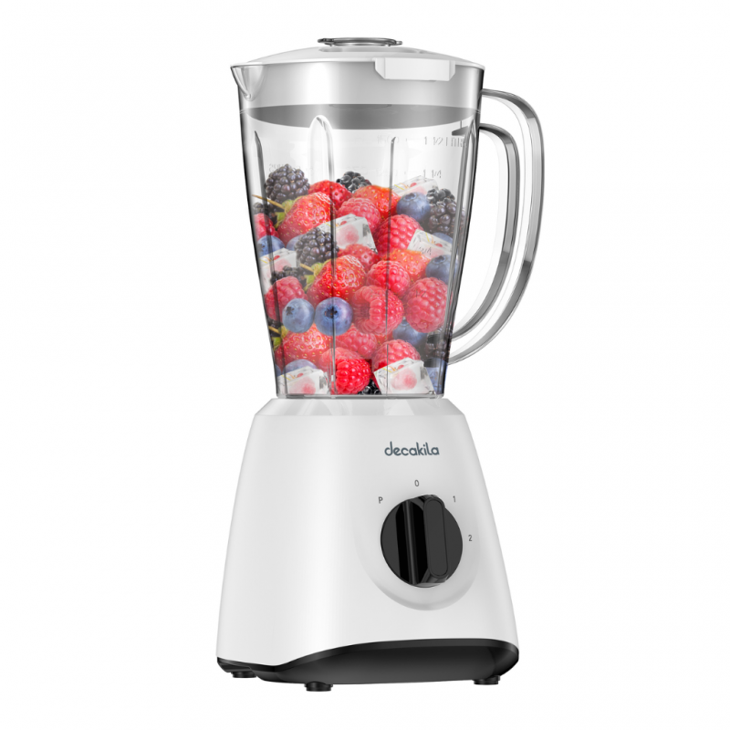 Decakila KEJB001W 1.5L Plastic Stand Blender 400W - WH "O" Decakila KEJB001W 1.5L Plastic Stand Blender 400W - WH "O"